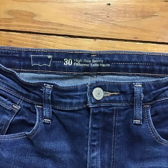 LEVIS jeans high rise skinny blue stretchy size 30 - Picture 6 of 14